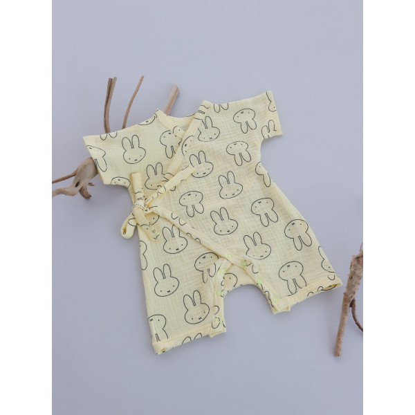 Кімоно жовті Зайчики 223014 (муслін)