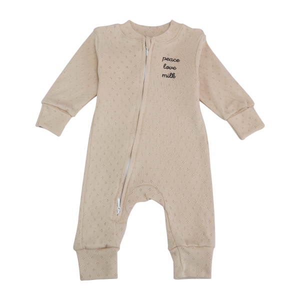 Чоловічок 258905 беж (блискавка) ажурна бавовна