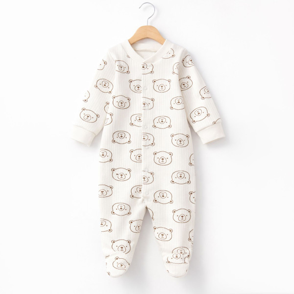 Комбінезон 647-125 молочний Ведмедик (базовий), рубчик