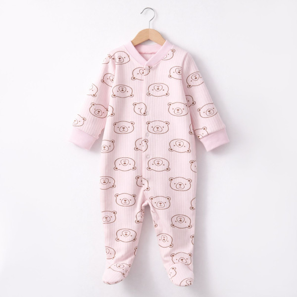 Комбінезон 647-125 рожевий Ведмедик (базовий), рубчик