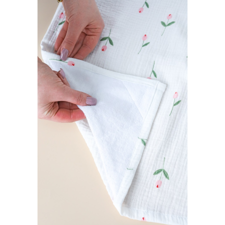 Муслінова накидка "Тюльпан" для годування (з сумочкою чохлом)