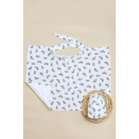 Муслінова накидка "Гілочка" для годування (з сумочкою чохлом)