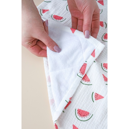 Муслінова накидка "Кавун" для годування (з сумочкою чохлом)