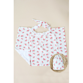 Муслінова накидка "Кавун" для годування (з сумочкою чохлом)