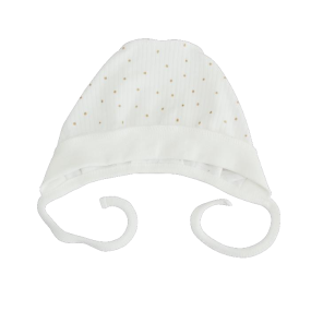 Чепчик 2421103 крапка/молоко (рубчик легкий) зовнішні шви