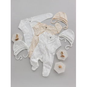 Чепчик 2421103 рисочка/молоко (рубчик легкий) зовнішні шви