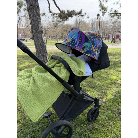 В'язаний плед Зелений DoRechi (2100) 80×100 см