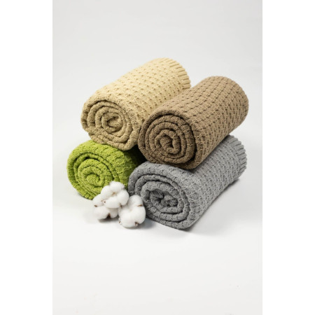 В'язаний плед Зелений DoRechi (2100) 80×100 см