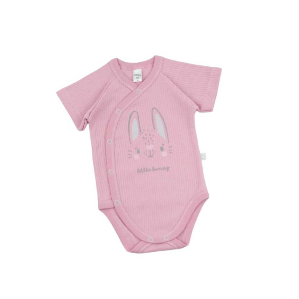 Боді 241009 "Зайчик" рожева пудра (рубчик)