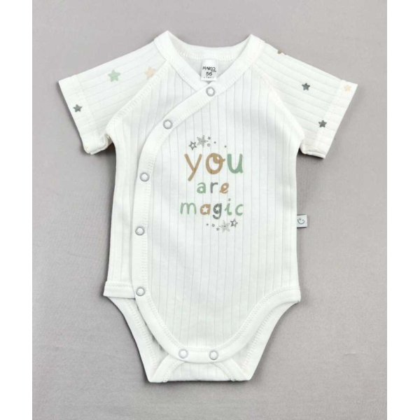 Боді 391010 "Зірочки" молоко (рубчик)