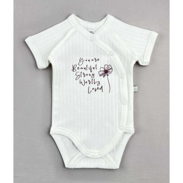 Боді 611009 "Квітка" молоко (рубчик)