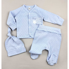 Комплект 041605 "My dream" блакитний (ажурна бавовна) з шапкою