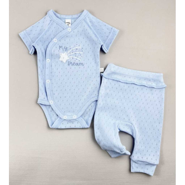 Комплект-двійка 031205 "My dream" блакитний (ажурна бавовна)