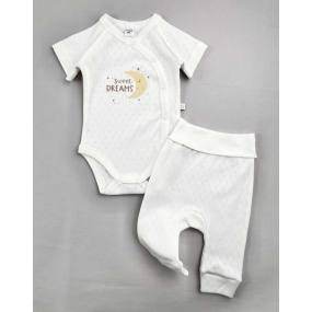 Комплект-двійка 041205 "Місяць" молоко (ажурна бавовна)