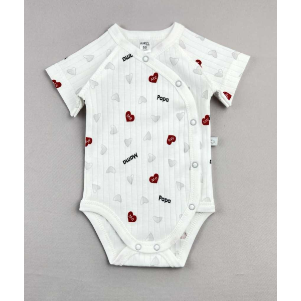 Боді 481010 "Mom+Dad" молоко (рубчик)