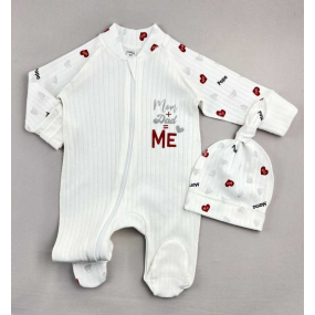 Чоловічок 790910 "Mom+Dad" молоко (рубчик) з шапкою
