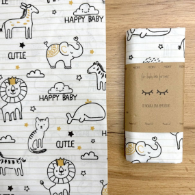 Пеленка бязь Baby Animals жовта (100х80 см) 2