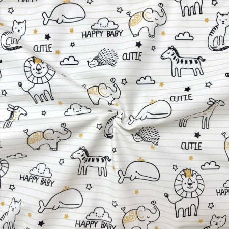 Пеленка бязь Baby Animals жовта (100х80 см)