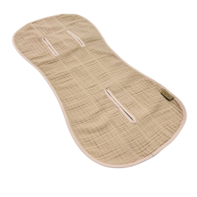 Вкладиш БЕЖ у автокрісло/візочок (муслін) триточкові ремені