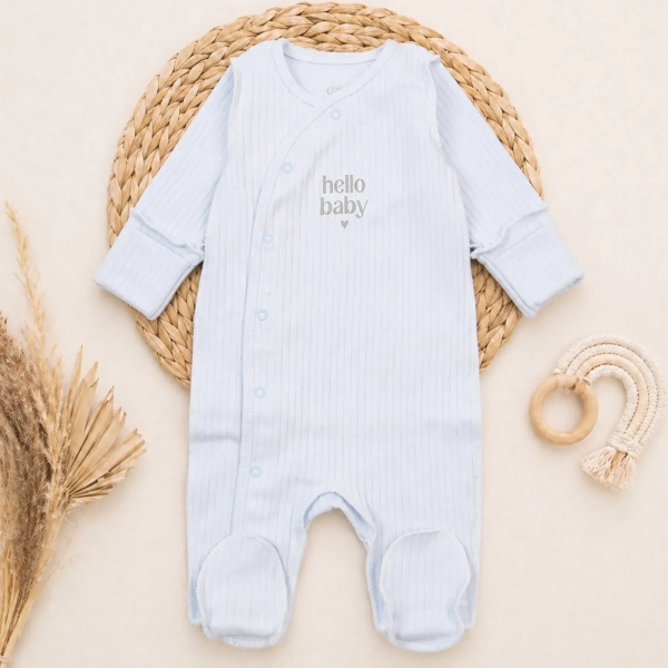 Чоловічок 567-106 блакитний Hello Baby (в пологовий), рубчик