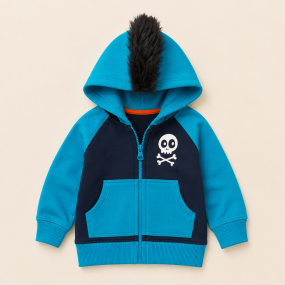 Флісове худі з оригінальним капюшоном - Skull & Bones Fleece