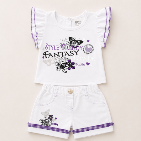Костюм FANTASY (футболка, шорти) бузок, 100% бавовона