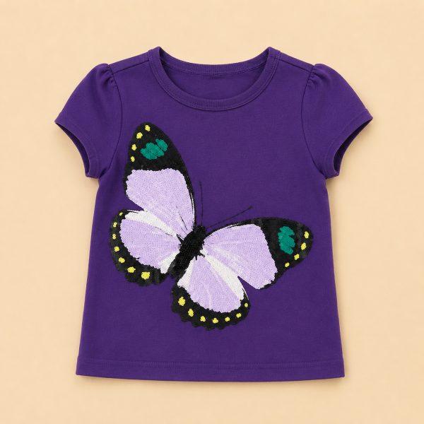 Футболка для девочки Sparkle Butterfly Tee (100% хлопок )