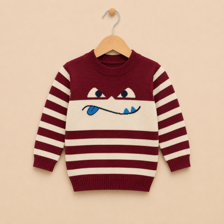 Свитер Мордашка - Silly Superhero Stripe Sweater