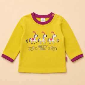 Футболка з довгим рукавом Happy Kids інтерлок, жовтий