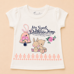 Футболка для дівчинки Sweet, молочний