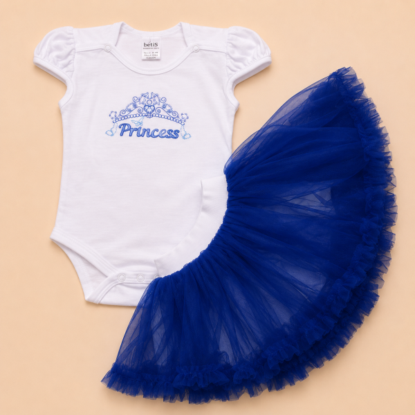 Комплект Princess (спідниця з фатину, боді), синій