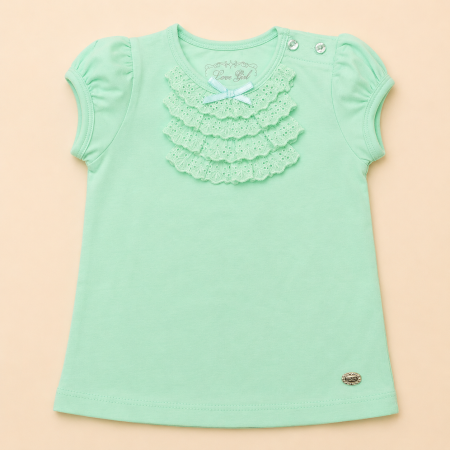 Футболка для девочки Ruffles (ментол)
