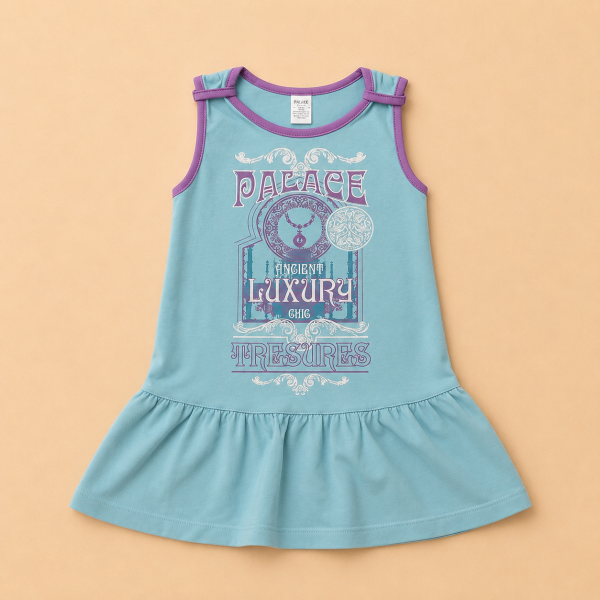 Сарафан Luxury (100% бавовна) блакитний