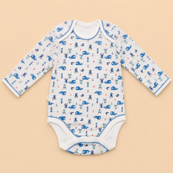 Боді Happy Baby (100% бавовна), блакитна смужка