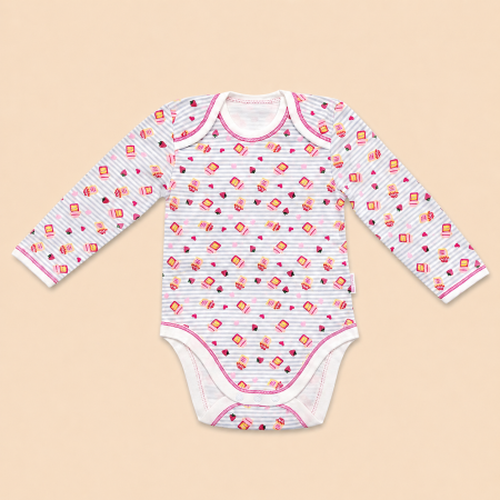 Боді Happy Baby (100% бавовна), рожева смужка