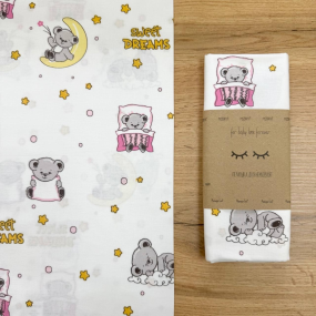 Пеленка бязь Sweet Dream рожевий (100х80 см) 2