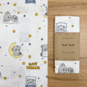 Пеленка бязь Sweet Dream блакитний (100х80 см) 2