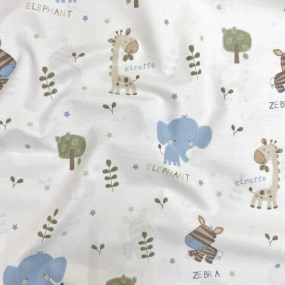 Пеленка бязь Elephant синій (100х80 см)