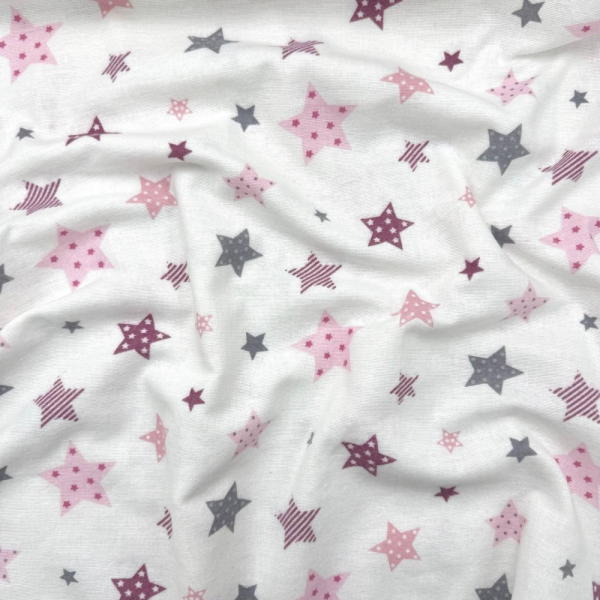 Пеленка Stars фланель (100х80 см) пудра