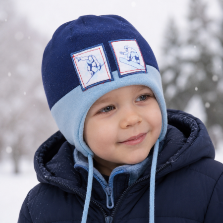 Шапка зимова для хлопчика Snowman (фліс, тінсулейт)